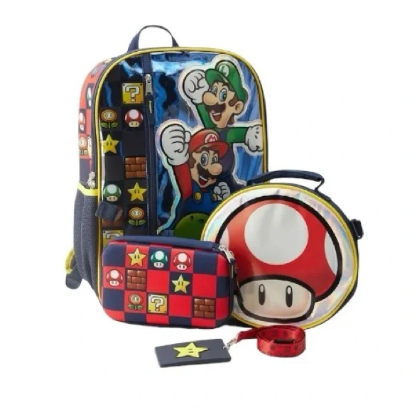 Super Mario Bro. 4 Piece Backpack - Picture 9 of 9